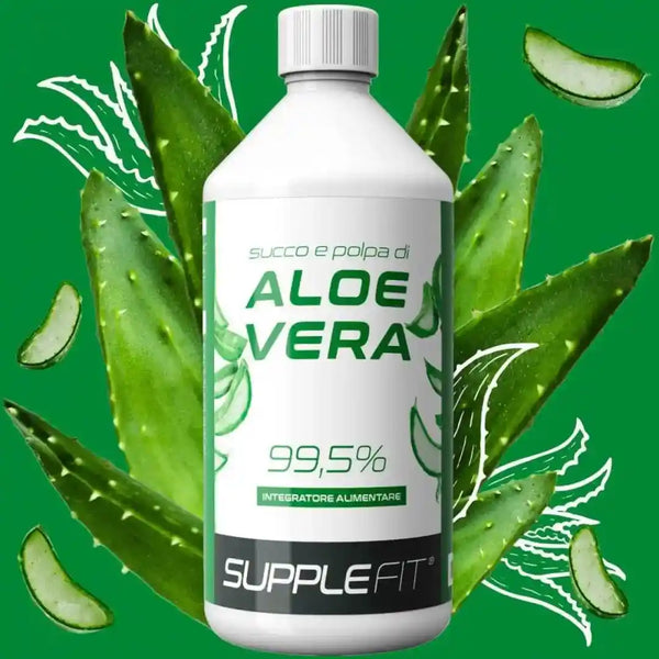 Aloe Vera Saft INTB008 – 99,5 % Gel & Fruchtfleisch aus Barbadensis Miller, 1 Liter Flasche