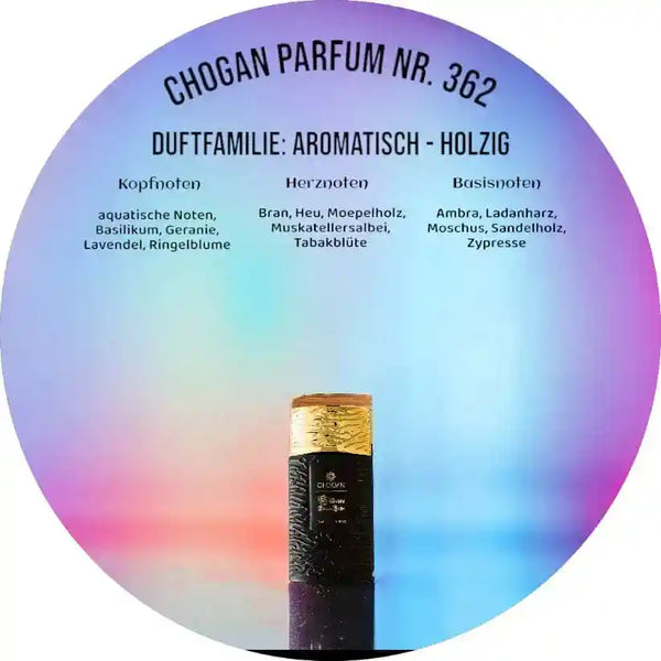 Choganparfum Olfazeta 362 – Charaktervoller Duft mit Moepelholz & Heu, 35 ml Flakon