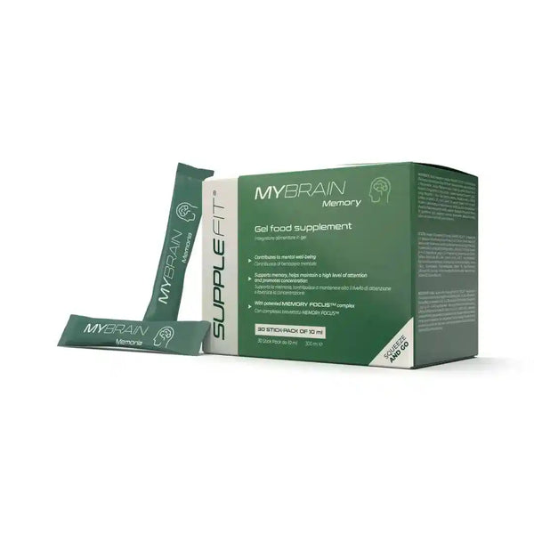 Mybrain INTB042 – Nahrungsergänzung in Gelform für Gedächtnis & Fokus, 30 Direktsticks à 10 ml