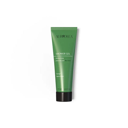 Aurodhea AL06B Duschgel mit Aloe Vera – 50 ml Reisegröße, feuchtigkeitsspendende Pflege für empfindliche Haut