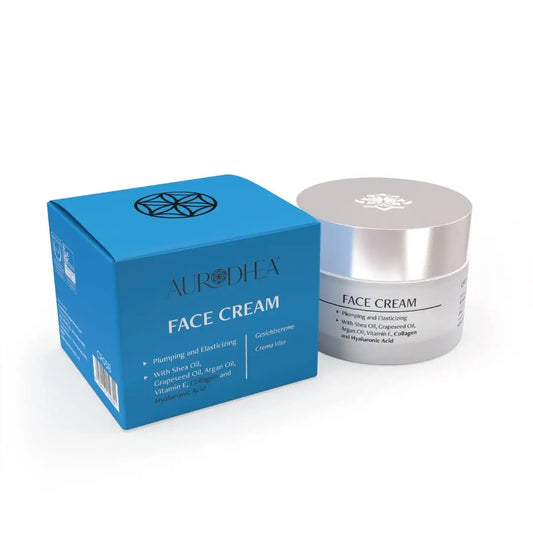 Aurodhea CR05B Gesichtscreme mit Kollagen & Hyaluronsäure – 50 ml, glättende Anti-Aging-Pflege für junge & empfindliche Haut