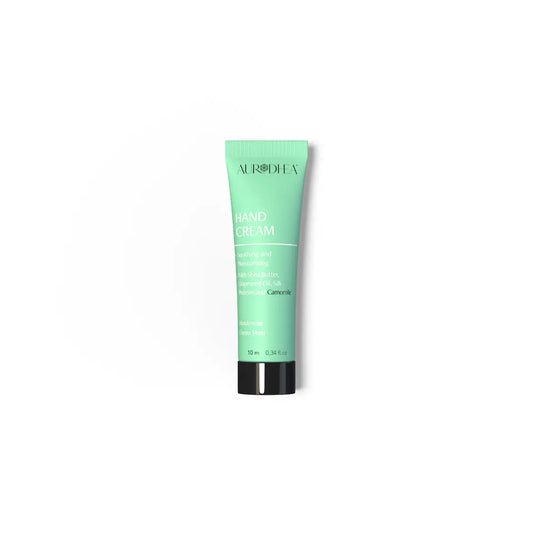 Aurodhea CRU11B Handcreme mit Kamille – 10 ml, beruhigende Pflege mit Sheabutter, Seidenprotein & pflanzlichen Ölen
