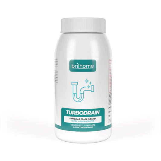 Brilhome Turbodrain BH0228 – 1000 ml, hochkonzentriertes Rohrreiniger-Granulat für schnelle & sichere Rohrreinigung