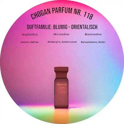 Choganparfum Olfazeta 118 – 50 ml Unisexduft mit Jasmin, Amber & Zeder, blumig-orientalisch