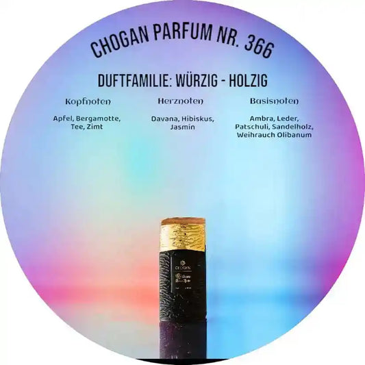 Choganparfum Olfazeta 366 – Tiefer Männerduft mit Apfel & Leder, 35 ml Flakon