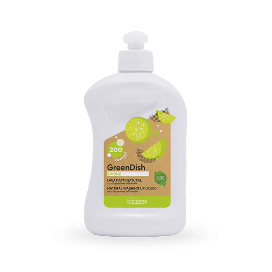 Greendish Zitrone Spülmittel BH0008 – 500 ml, natürliches Geschirrspülmittel mit echtem Seifenkraut & Zitronenduft